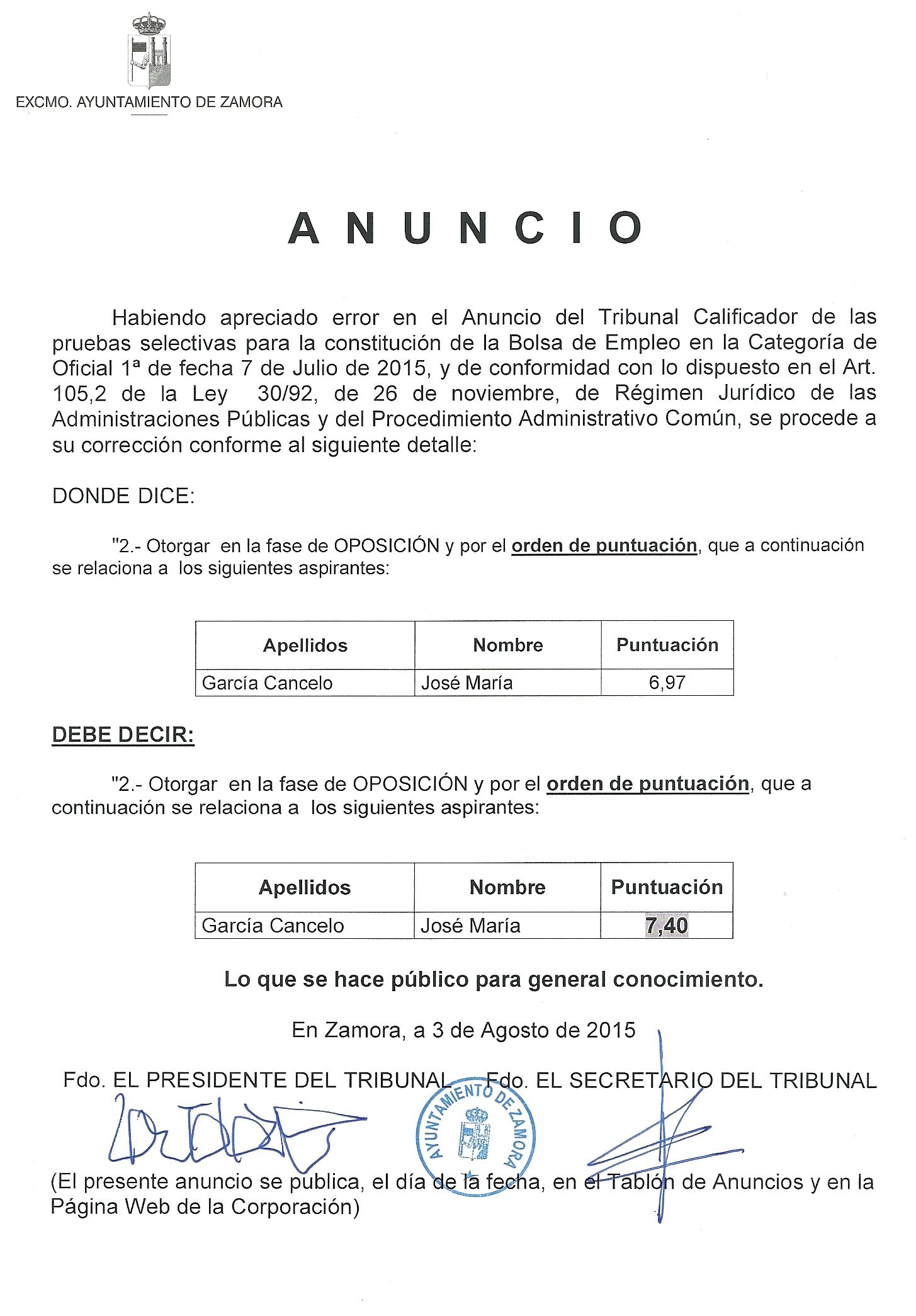 ofertas de empleo en zamora